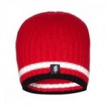 Red/White & Black Cashmere Beanie Hat
