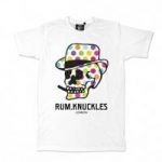 Rum Knuckles White T-Shirt Polka Dot Skull Print