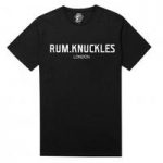 Rum Knuckles Black T-Shirt RK London Print
