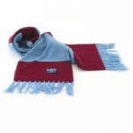 Claret & Blue Deluxe Cashmere Bar Scarf