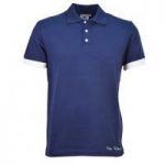 Toffs Retro Polo Shirt – Navy with White Cuffs