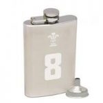 Personalised Wales Rugby Name on Shirt Hipflask