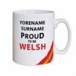 Personalised Wales Rugby Proud to be Welsh Mug