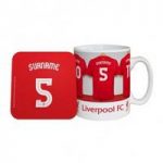 Personalised Liverpool Dressing Room Mug and Coaster Set